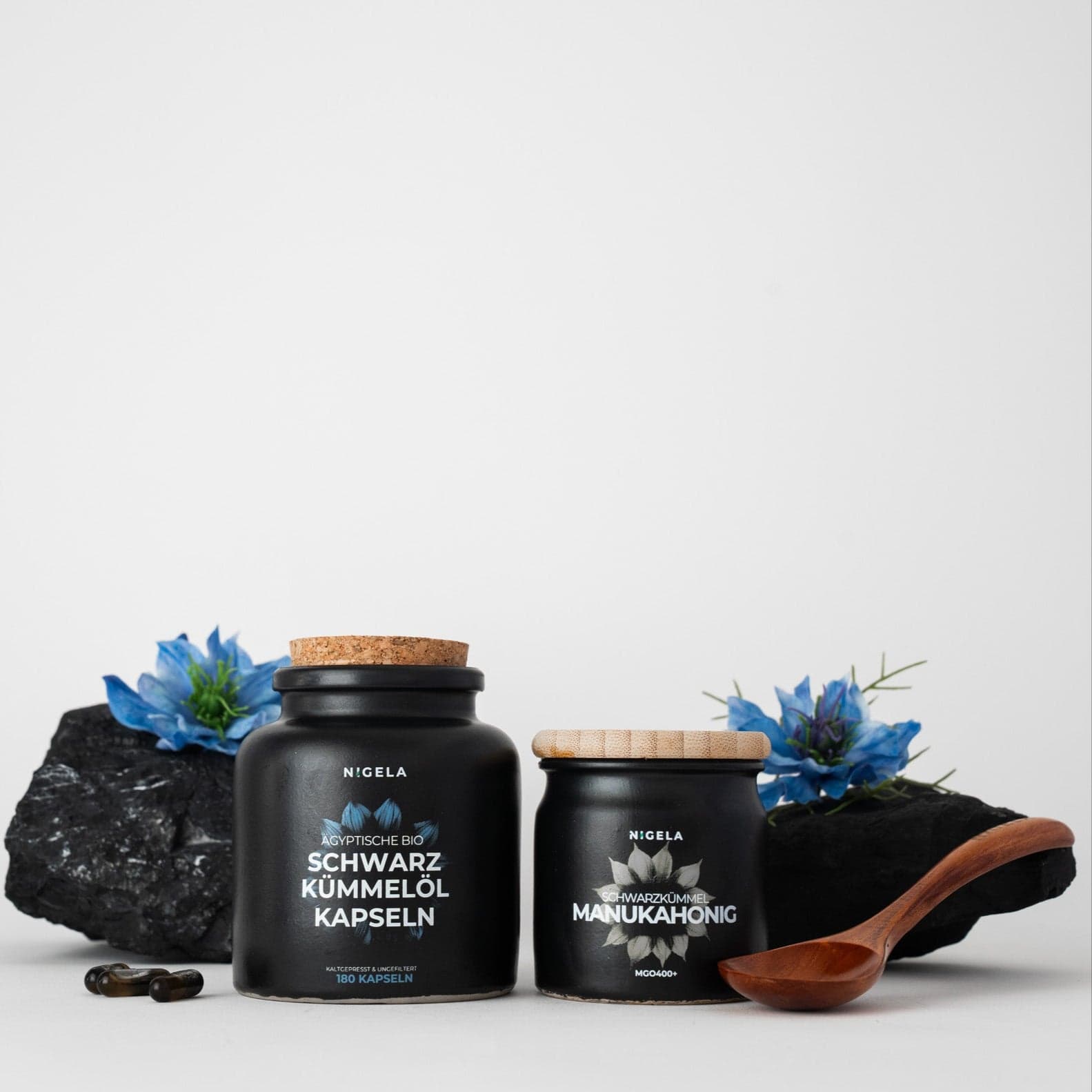 Nigela Darm Bundle Kapseln (Kapseln 180 Stk + Akut 200ml + Honig)