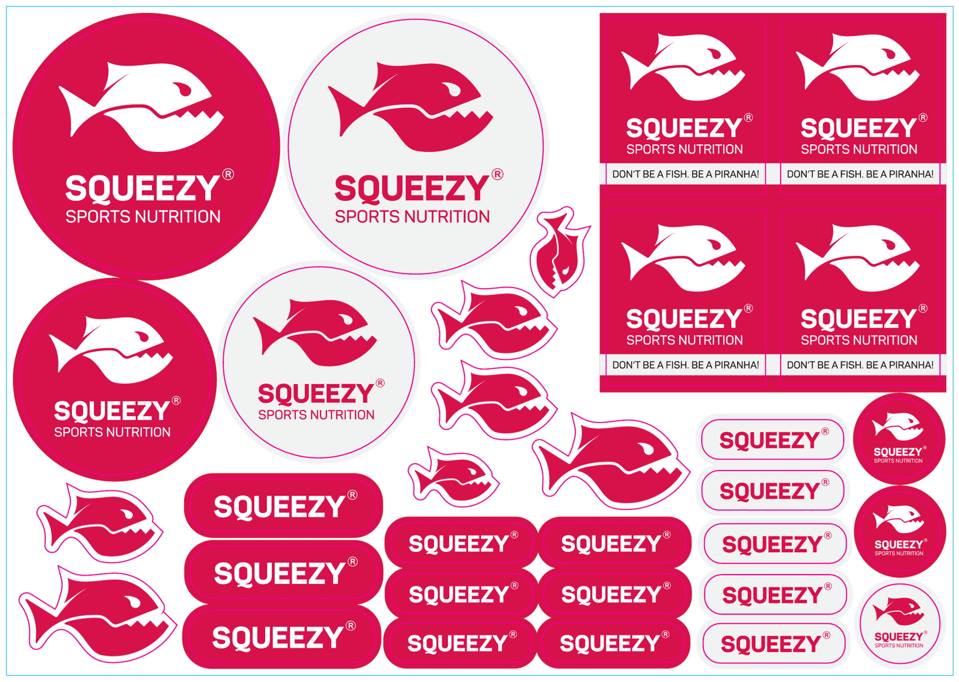 SQUEEZY STICKER / Aufkleber A4-Bogen